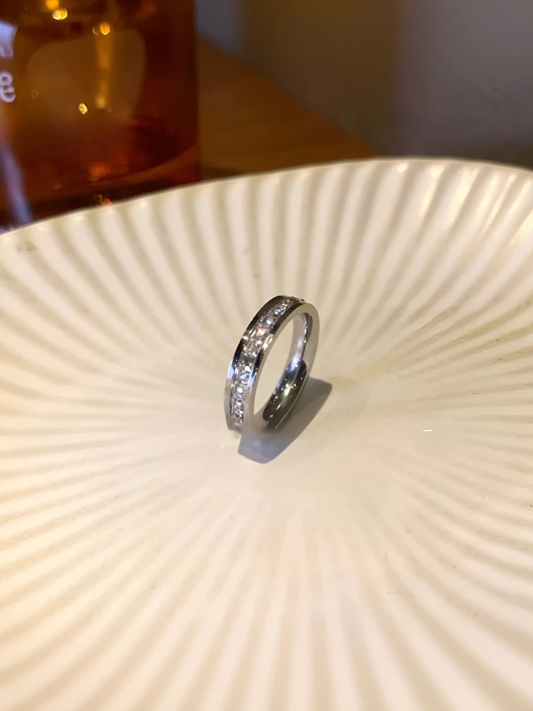 Steel, single row diamond, titanium