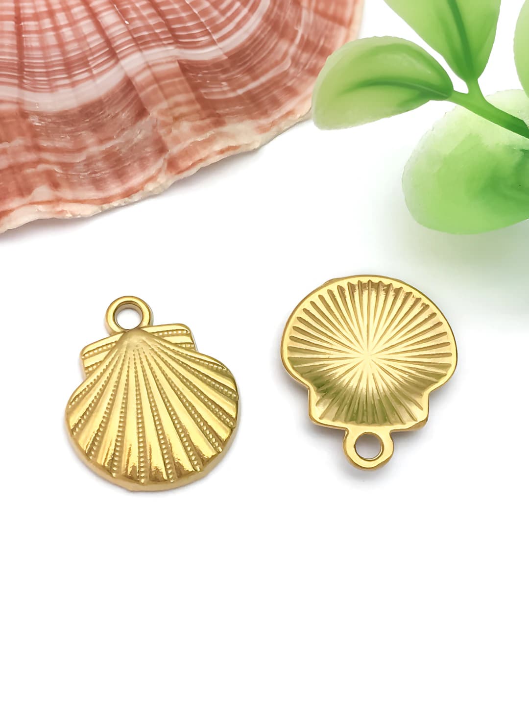 1 pc gold shell 15x18x2.5mm-1.77g