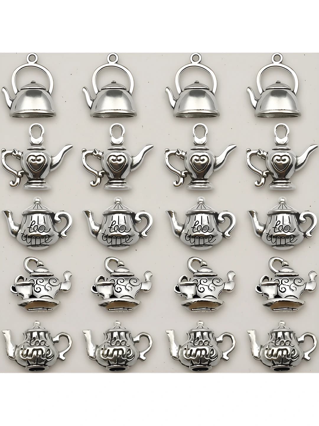 Mixed 20 pcs antique silver