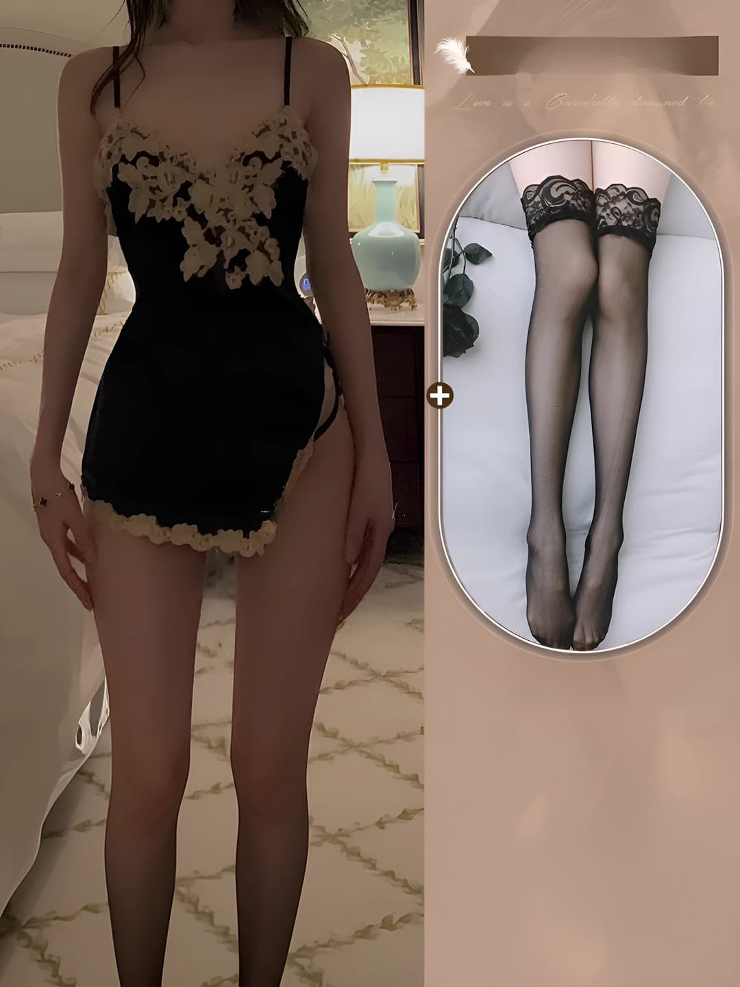 Qora kamzori kiyim va T-shorts + qora