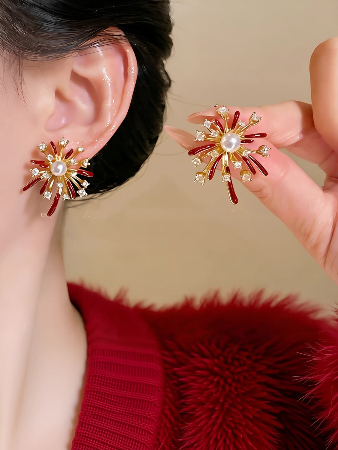 Gold, diamond pearl