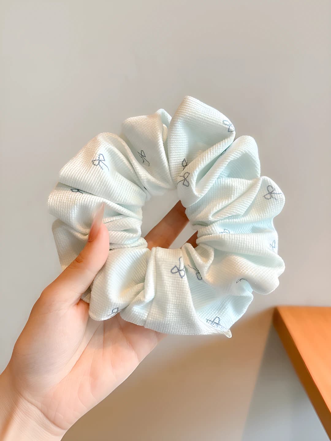Corduroy bow large scrunchie