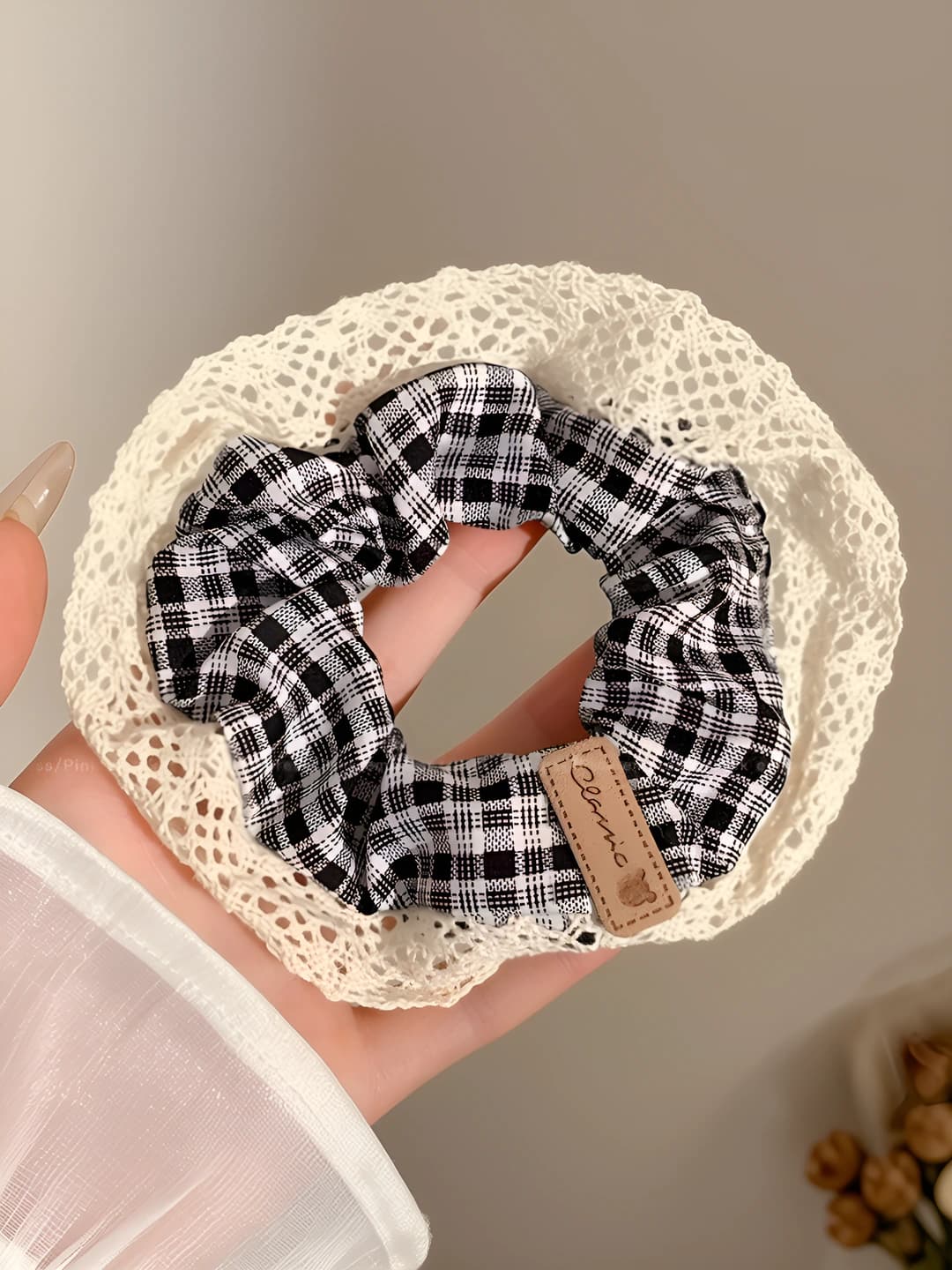 Black & white plaid, 10 cm