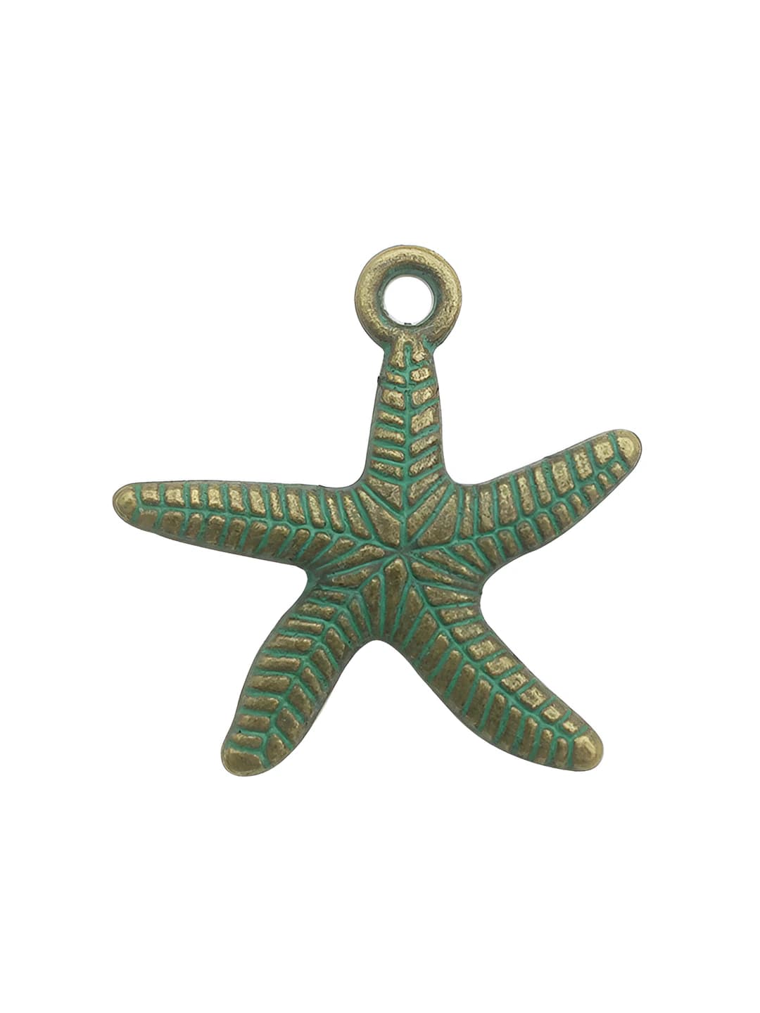 1 pc antique teal starfish 24x25mm