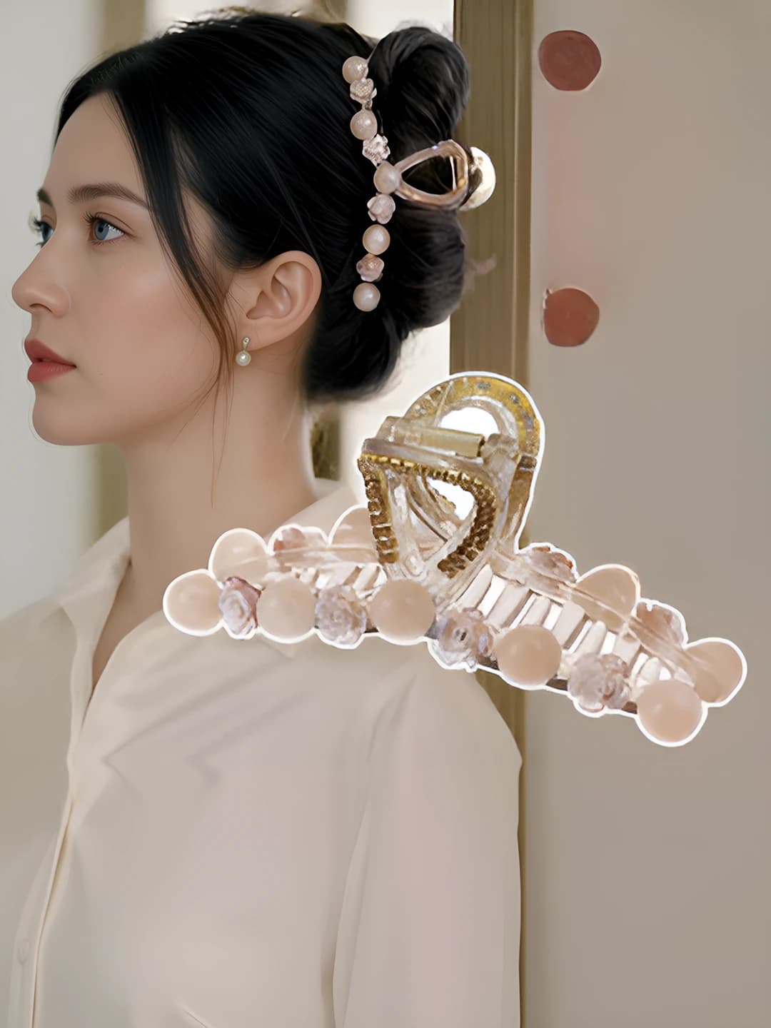1# Camellia pearl clip 11 cm
