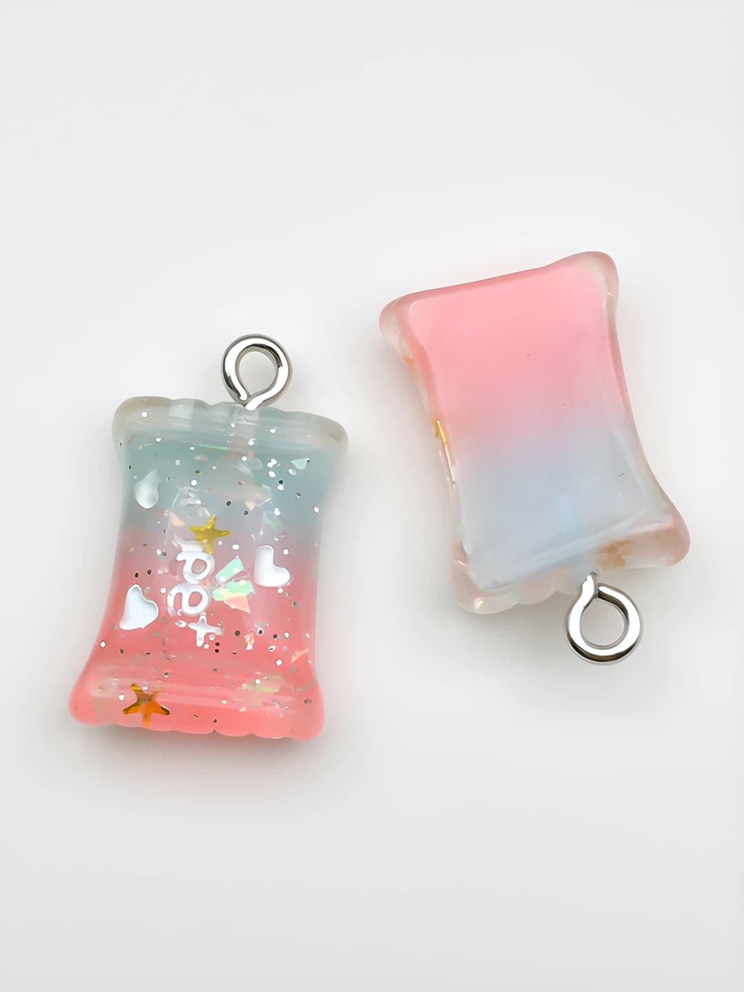 1 шт. сине-розовый градиент конфета 12x21mm-1.3g