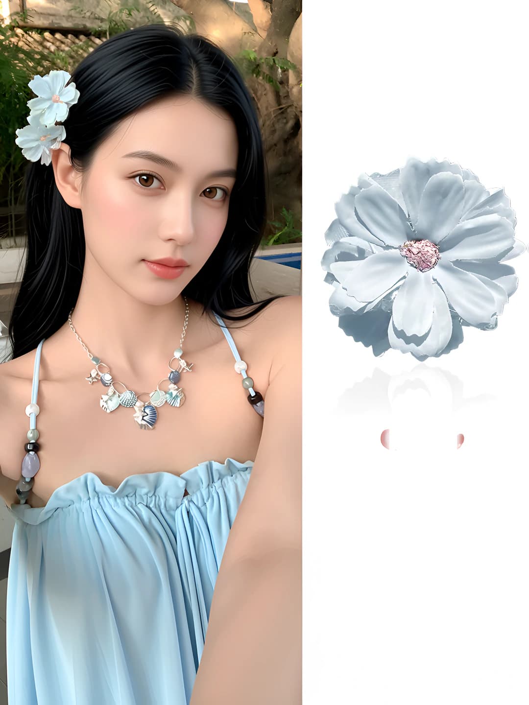 3# Blue small clip 4 cm