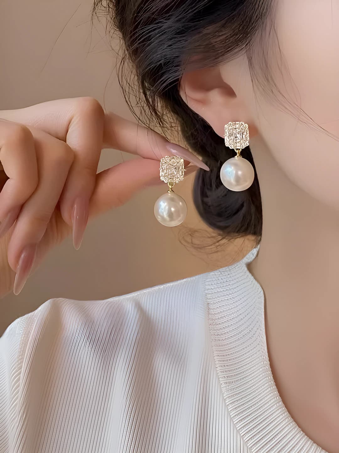 9# Жемчужные серьги