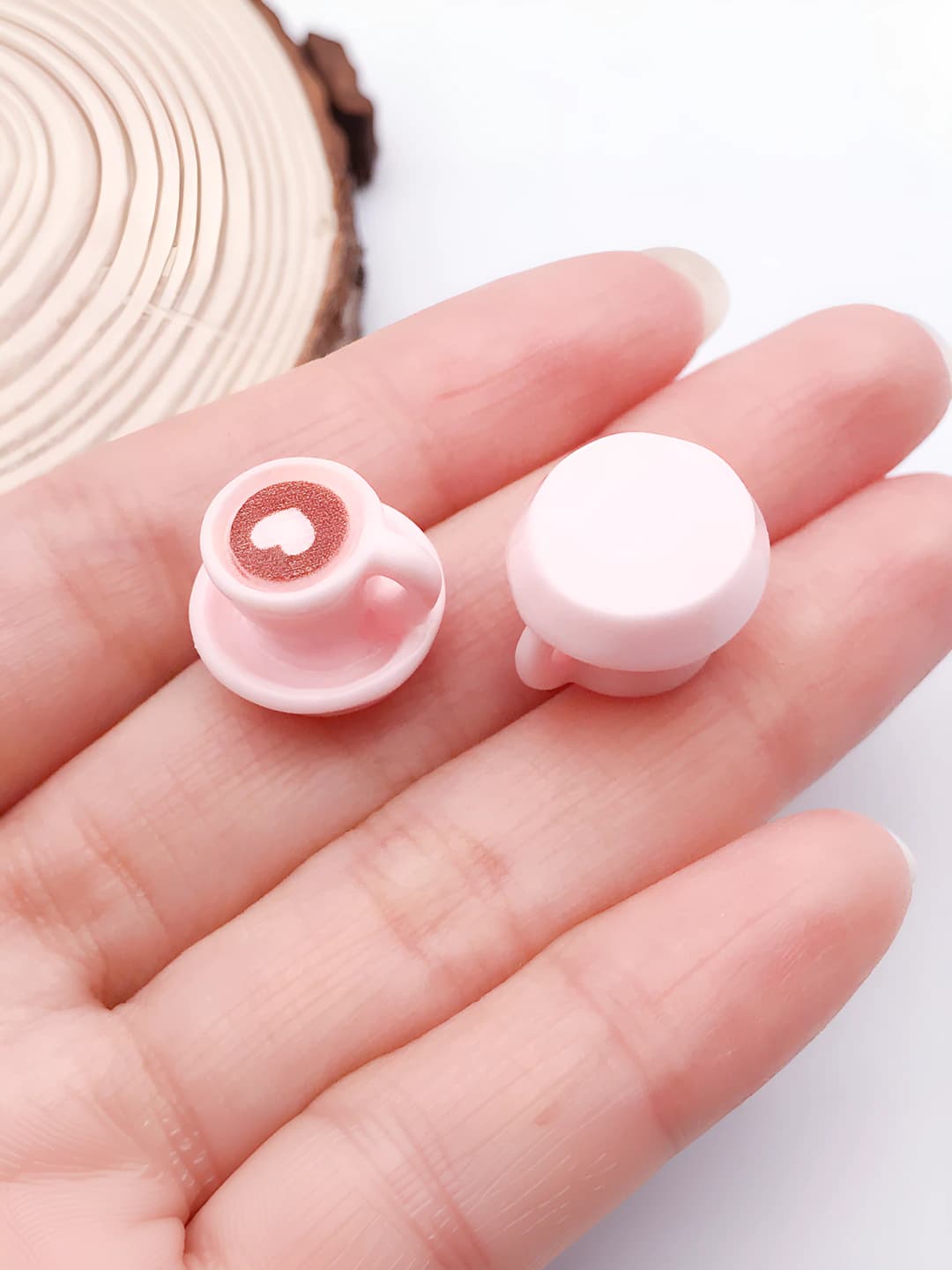 1 pc, pink, cup, 11x16x15mm, 1.3g