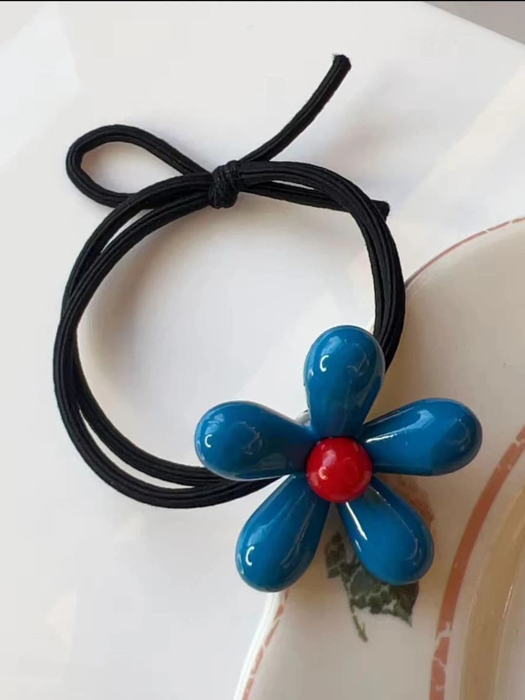 Floral hair tie