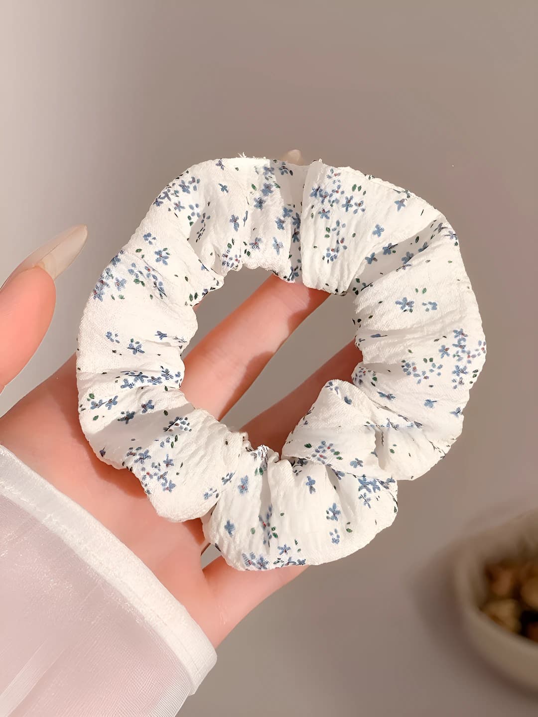 Синий, цветочный, 10 см