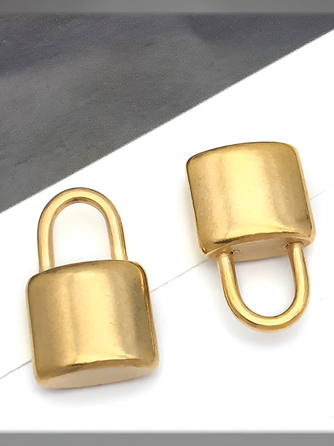 1 ta 10x17x5mm Oltin pushti qotishma kichik qavsli qulflar