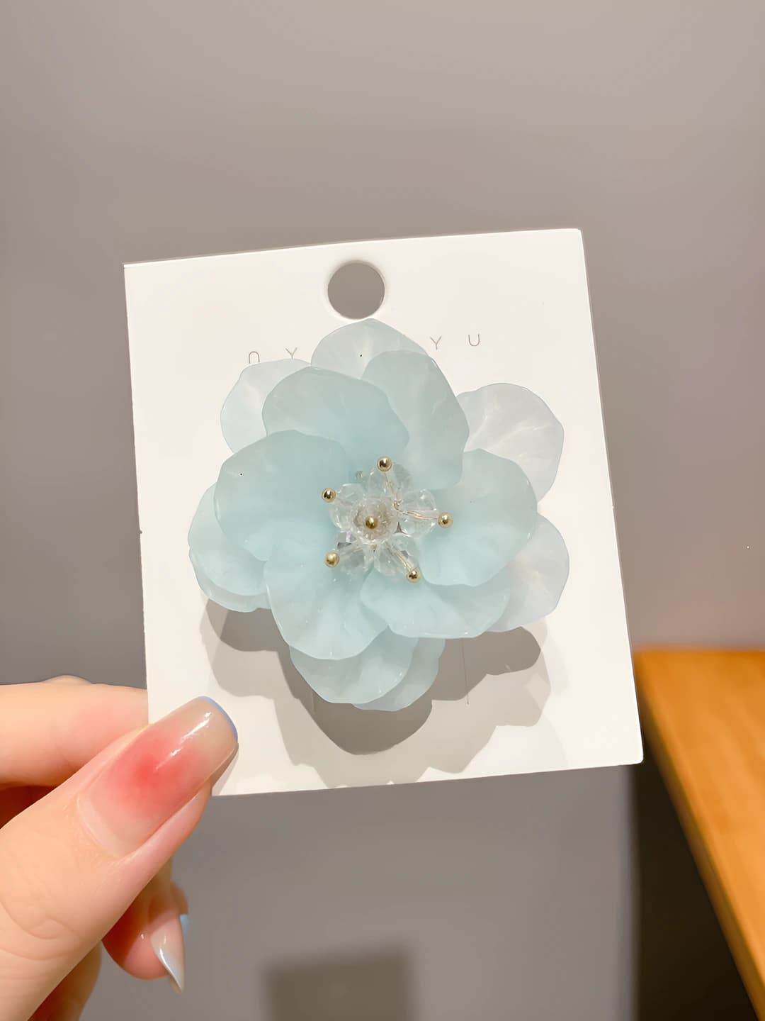 6# blue camellia (approx. 5cm)