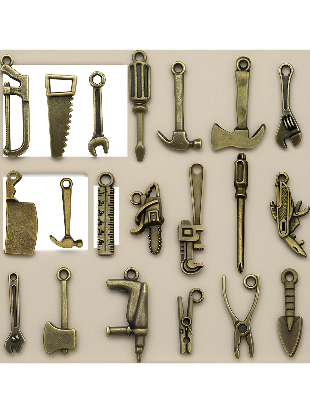 20 pc mixed antique teal new tools-20 variants 1 each-23g-SN901