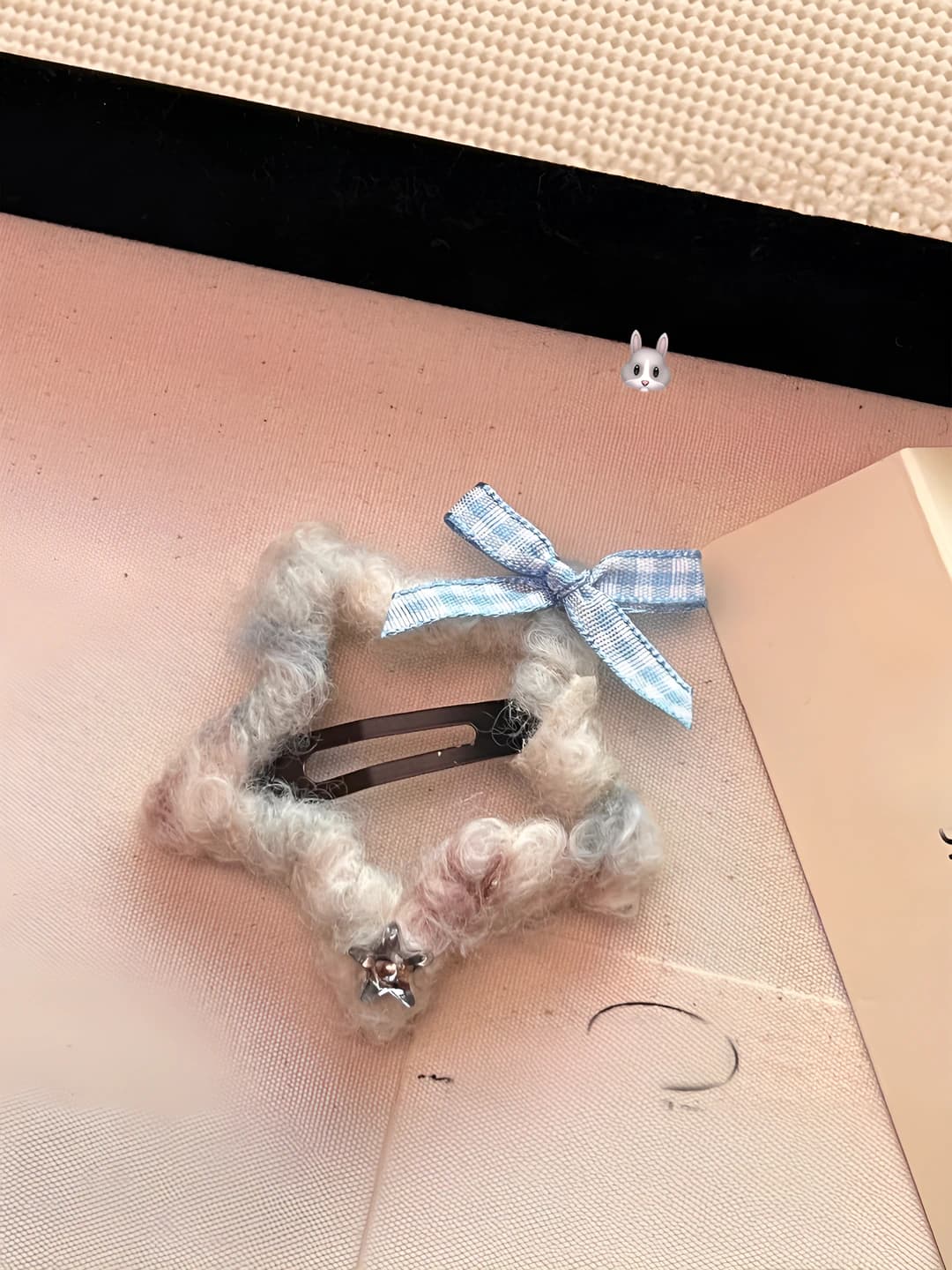 Blue star hair clip