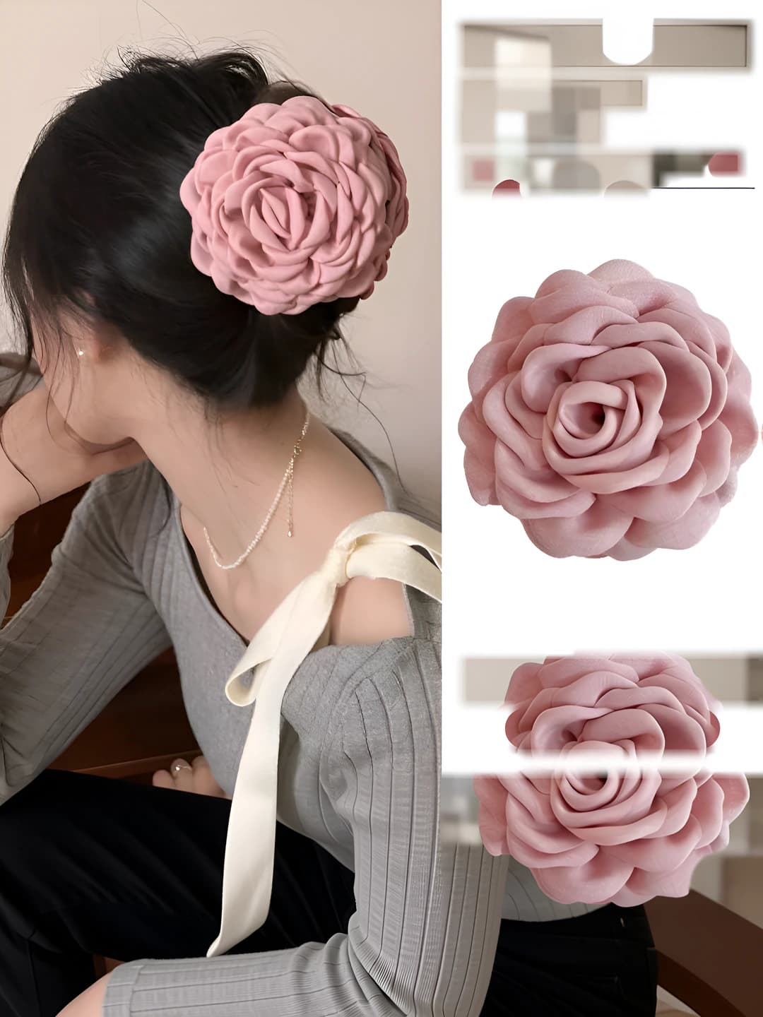 Soft pink clip 9 cm