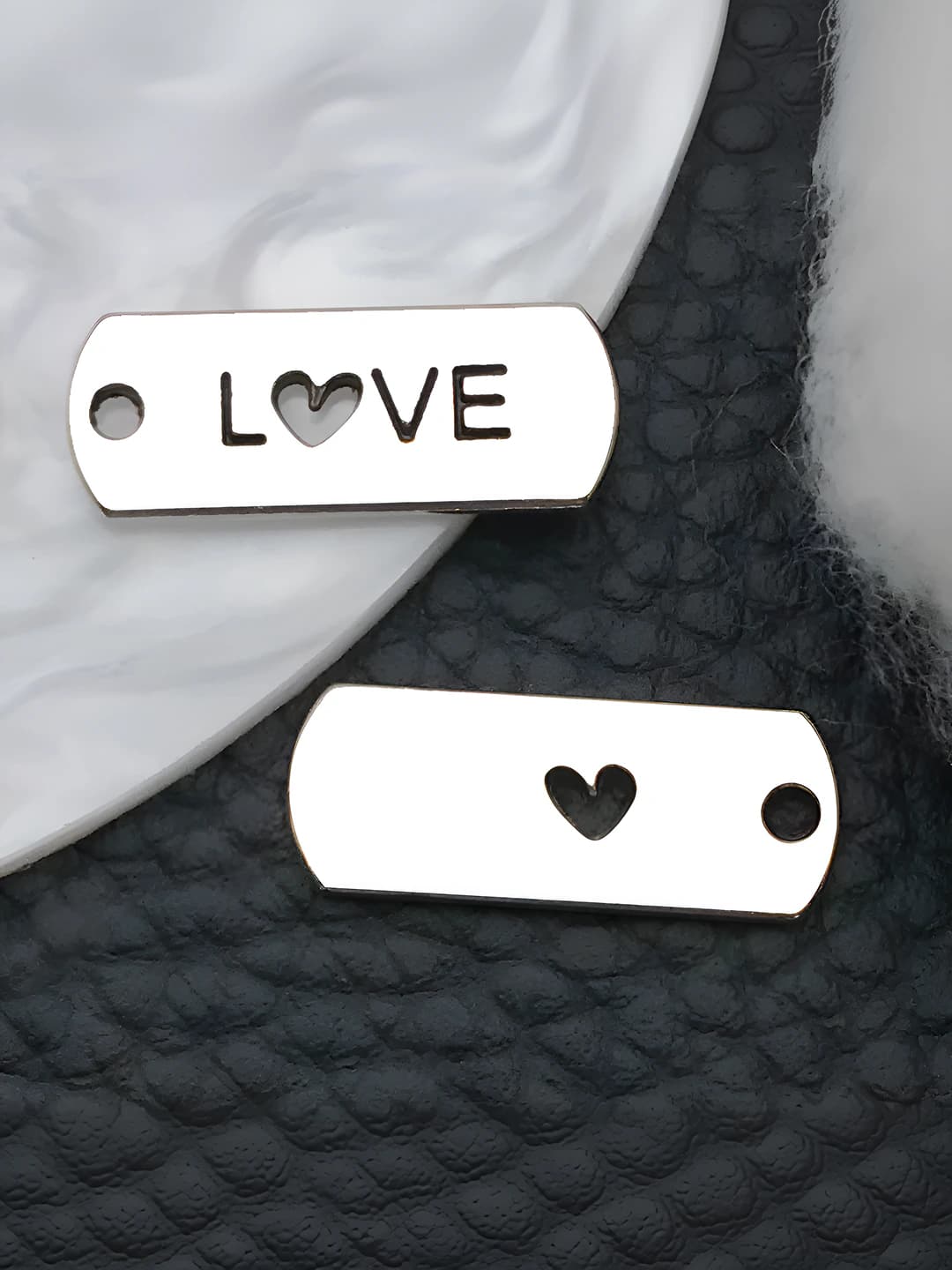 Rectangular letters love 8x20mm-1.5g