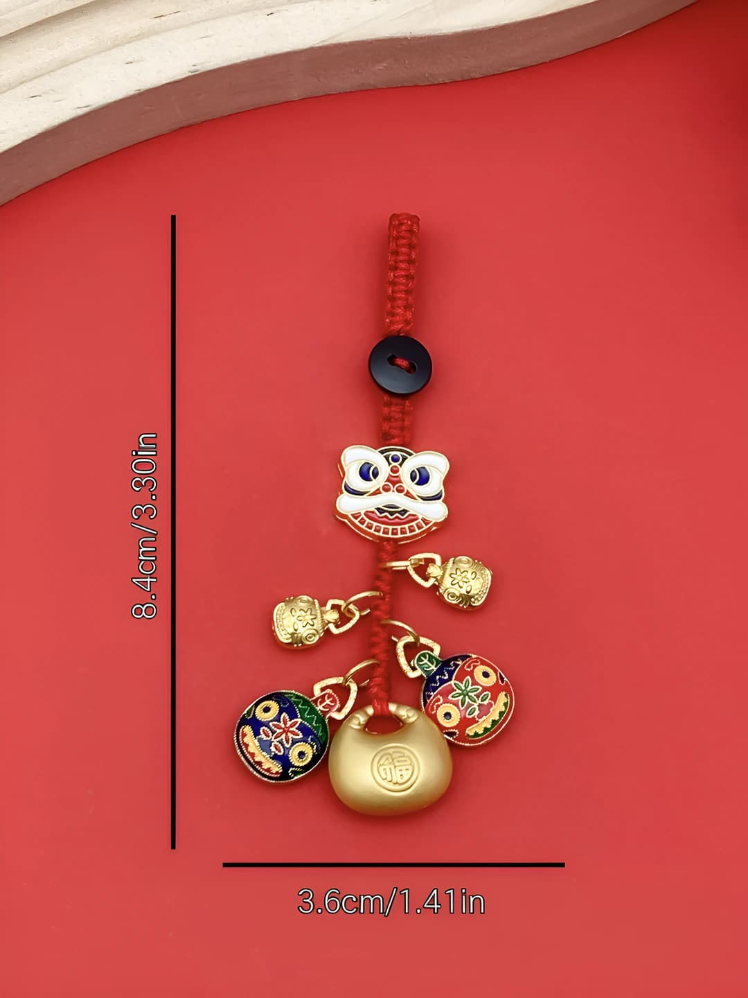 Qizil ip Pixiu va Jinshou Xiangfu - 17 g