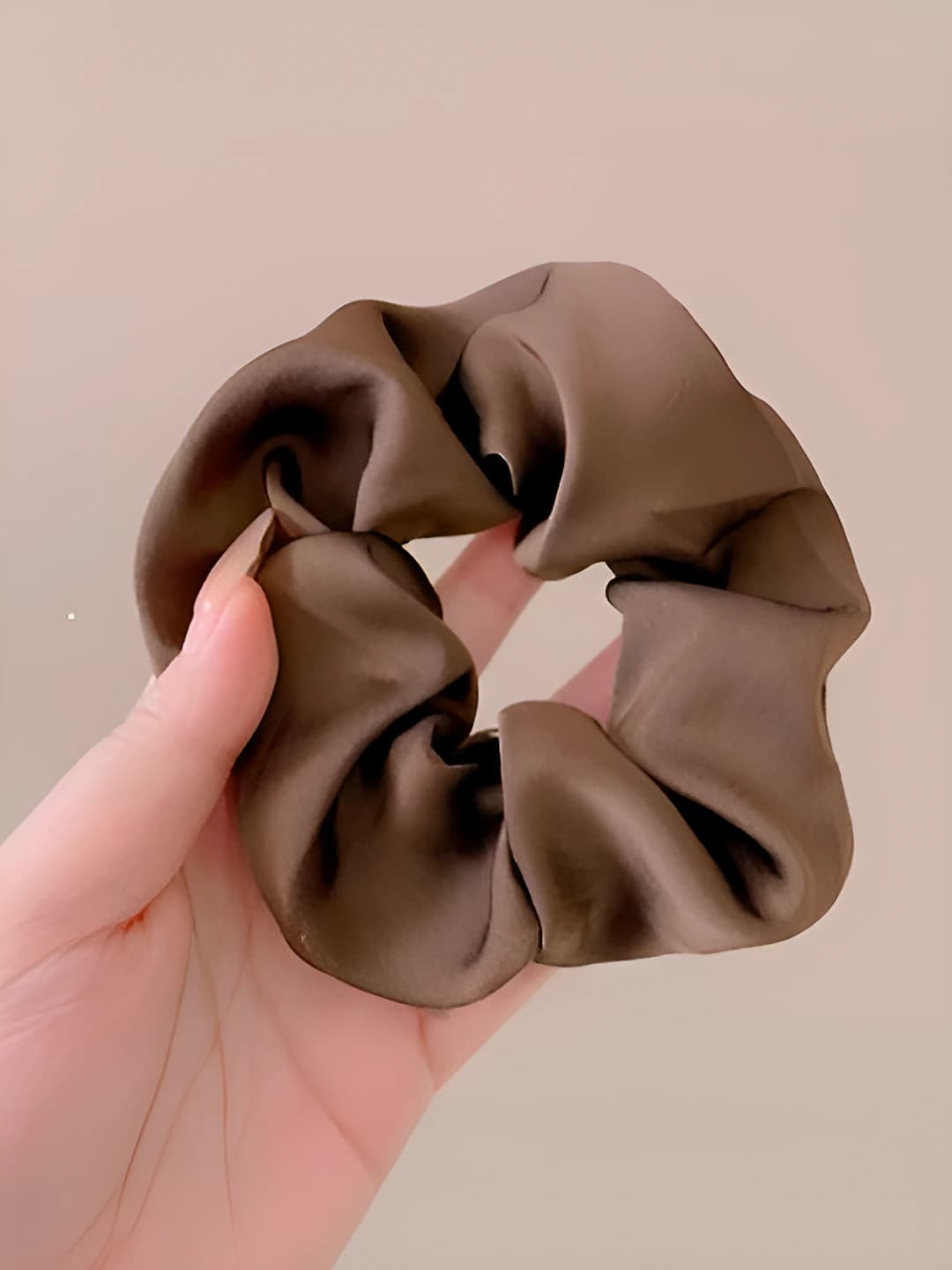 2# Dark brown large scrunchie (Large)