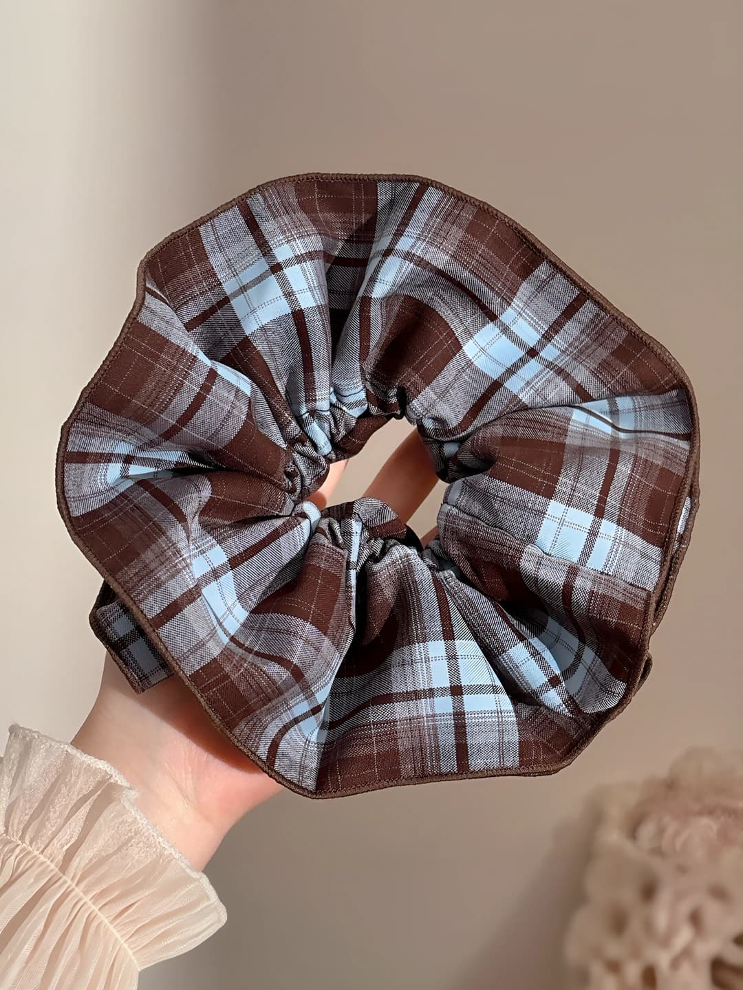 Blue-coffee houndstooth