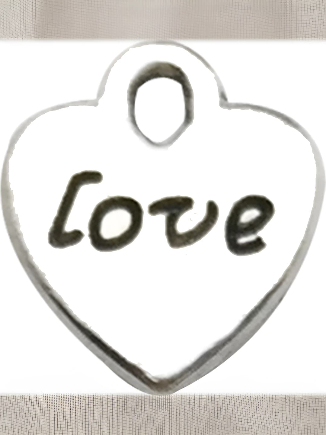 1 pc, 'love' heart, 10x12mm, 0.7g
