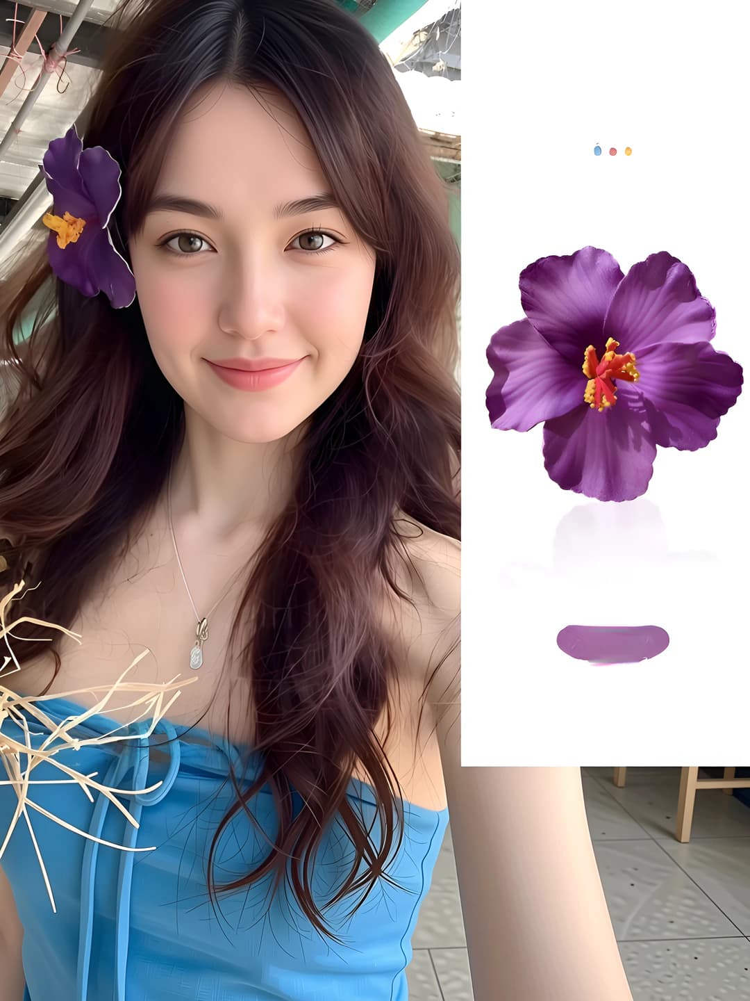 Purple plumeria, 9.5 cm