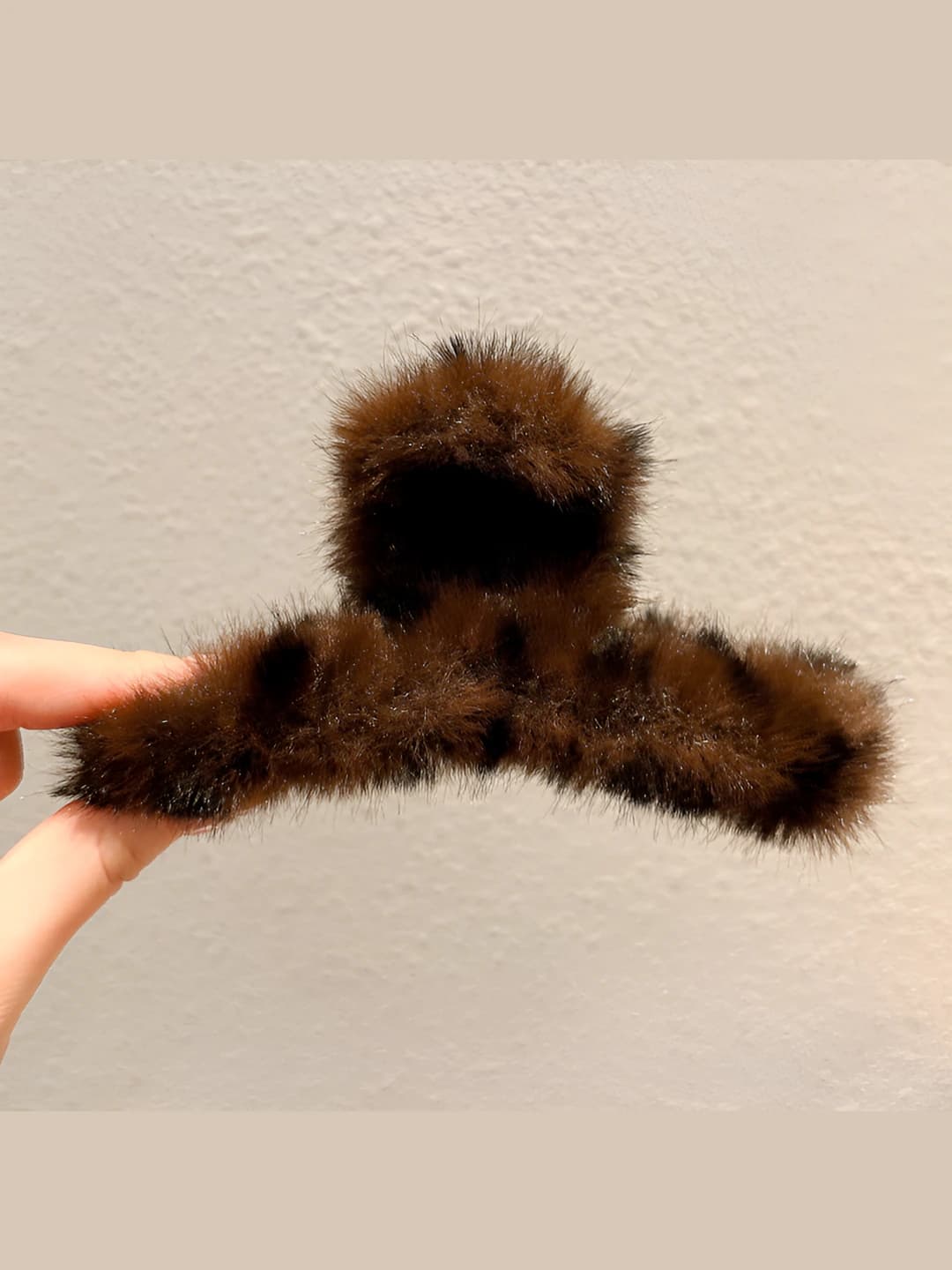 1# Dark coffee 14 cm leopard clip