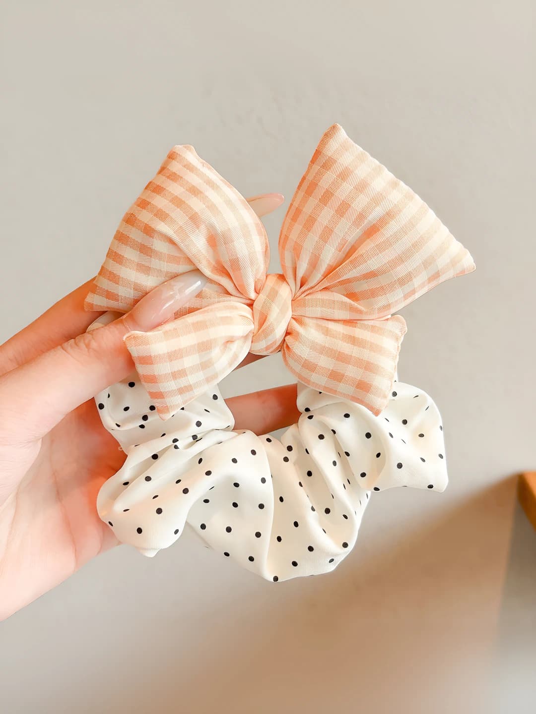 3# Розовый клетчатый точки ~12cm