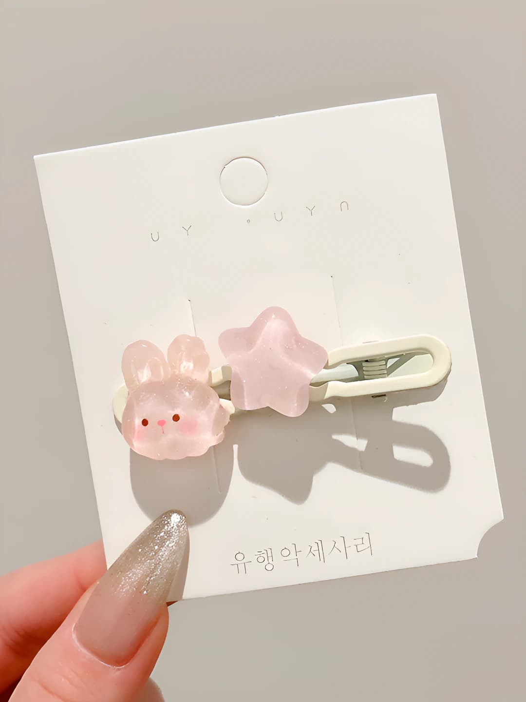 Light pink rabbit, 6 cm