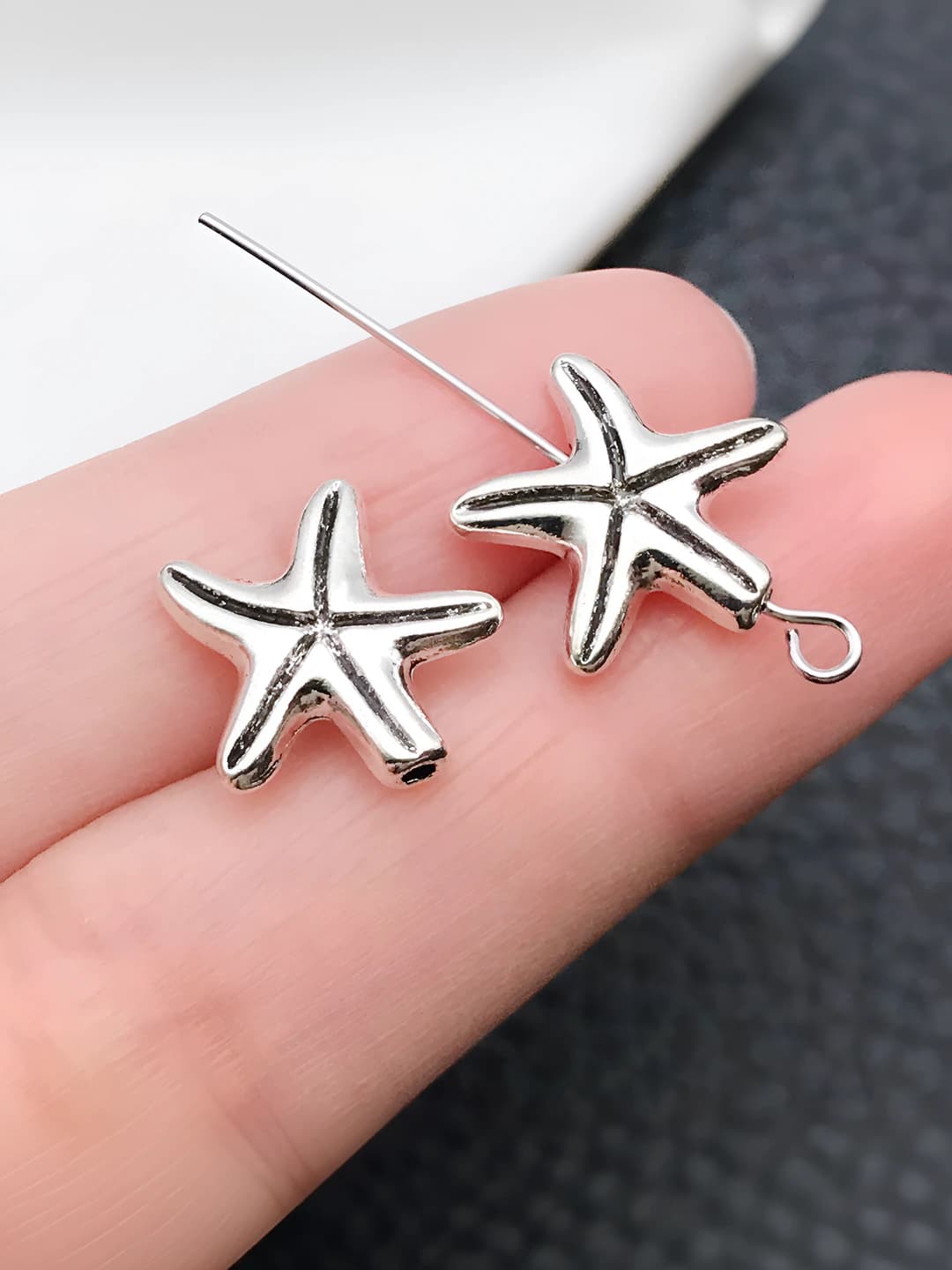 1 шт. старинное серебро звезда, 14x13.5x3, 1.2g