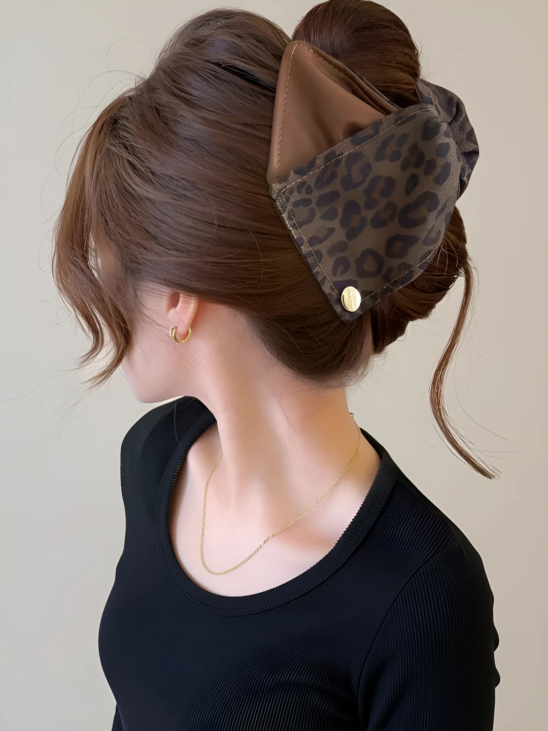 3# Leopard two-tone clip ~13 cm
