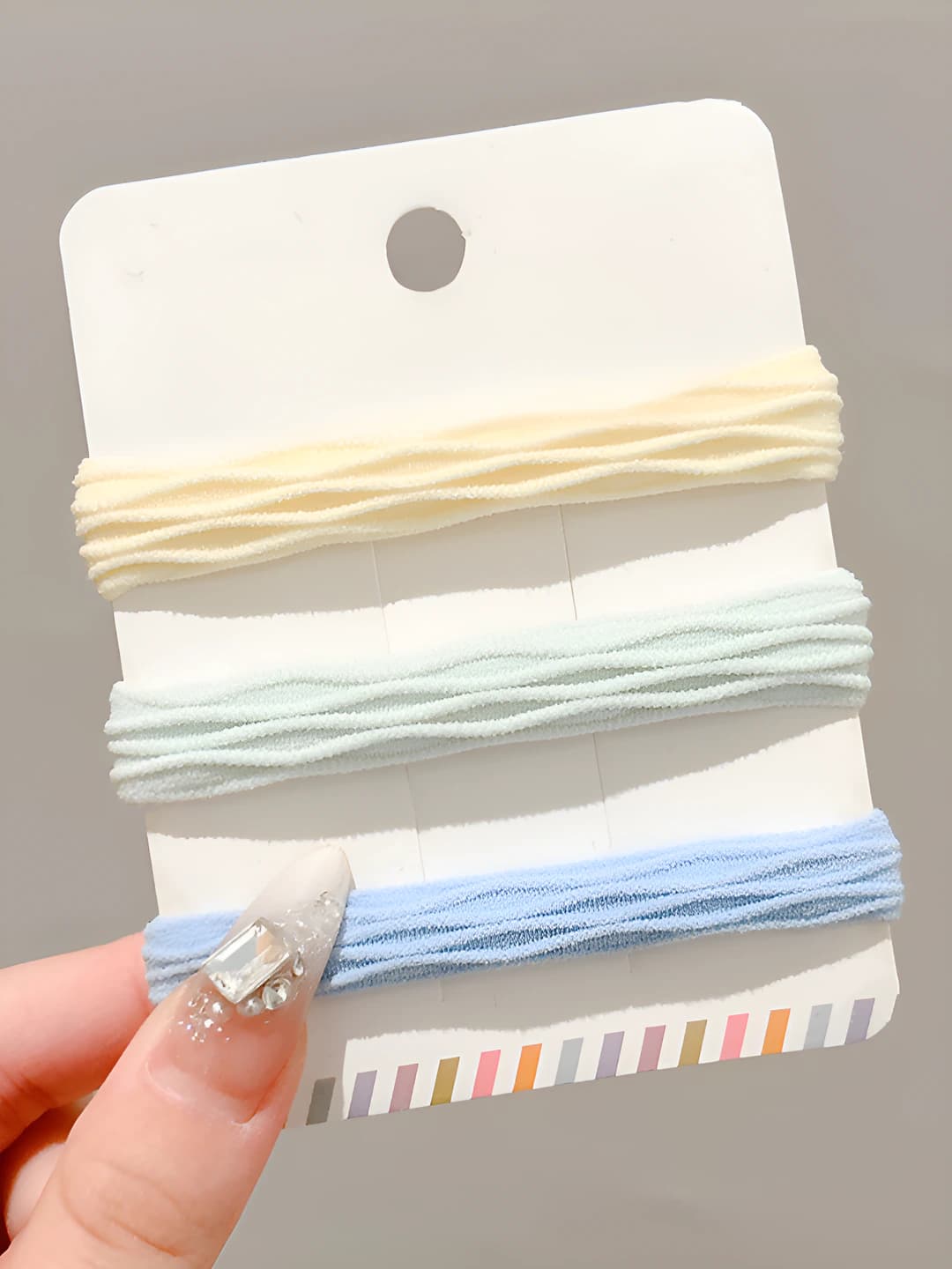 8# Sea salt blue - patterned - diameter 5 cm