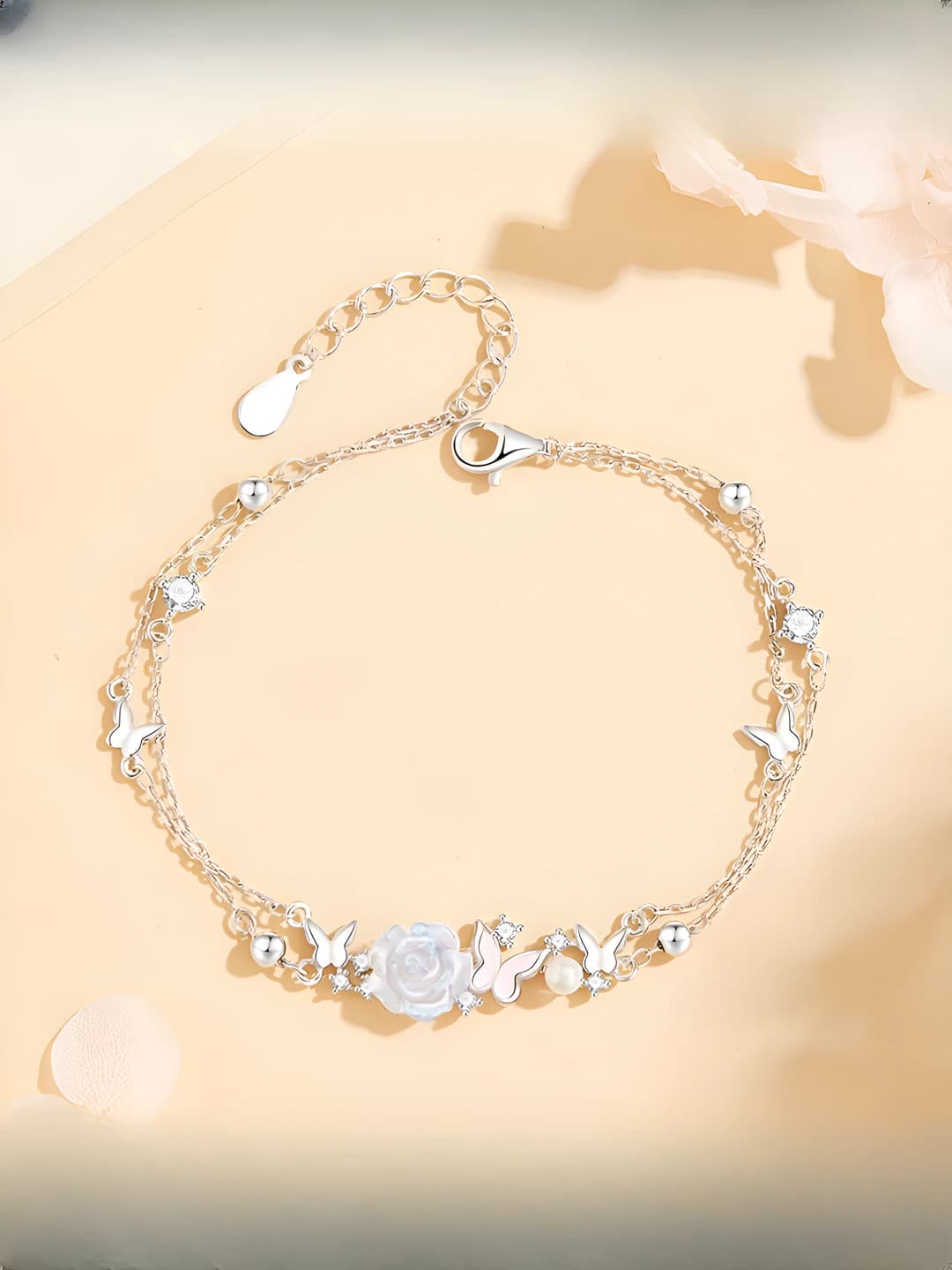 Butterfly camellia necklace