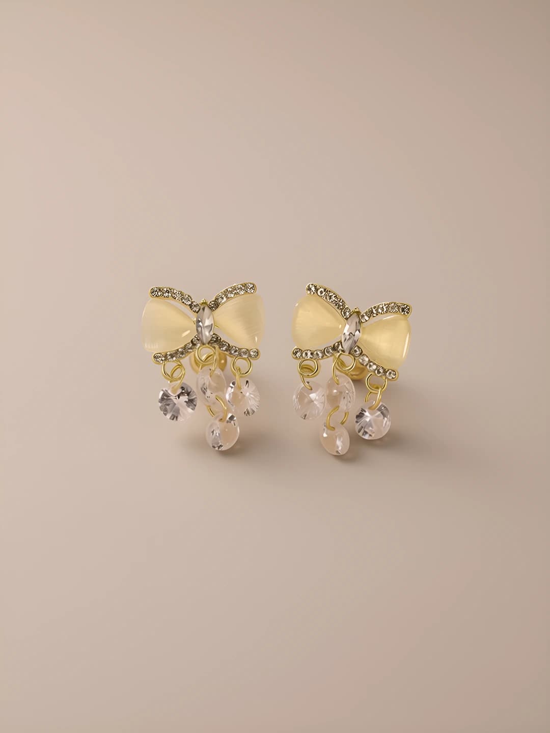 17# Tassel cat-eye ribbon earrings