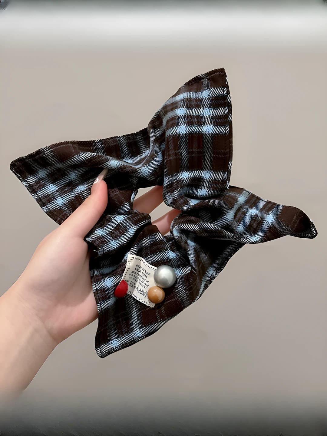 2# Black-blue plaid 22 cm