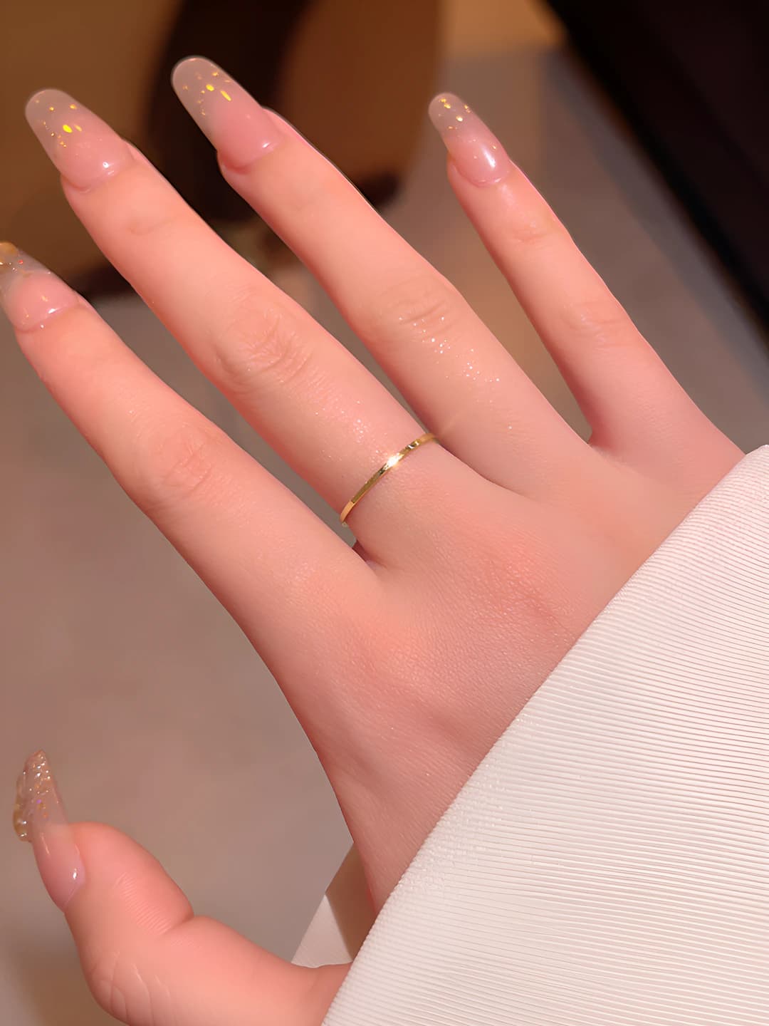 Women's gold simple ring