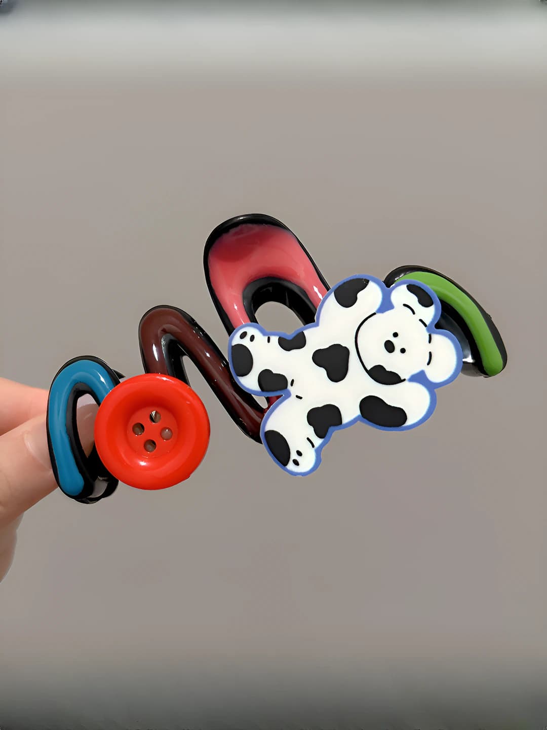 1# Button dog clip # approx 10.5 cm