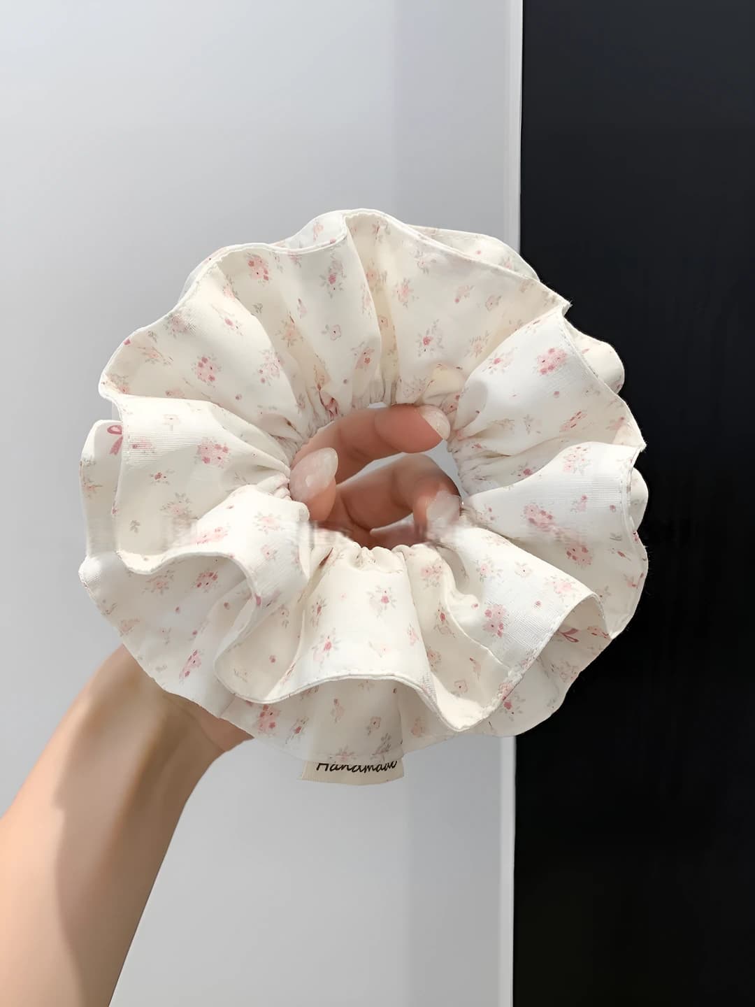 7# Pink-white bow double layer ~15 cm
