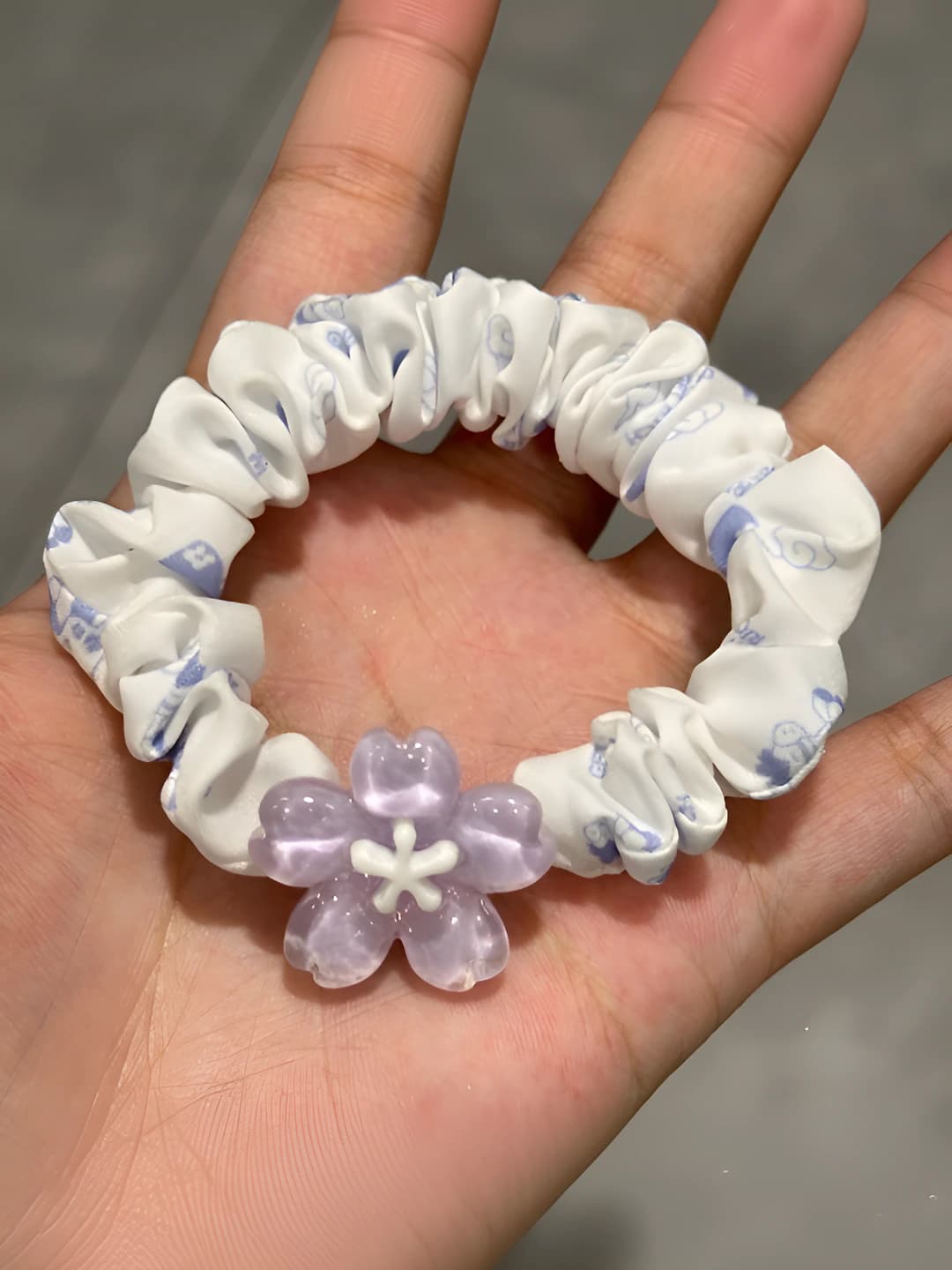 10# Sakura pufka soch tasmasi - Binafsha * ~6 cm - Matoli + akril