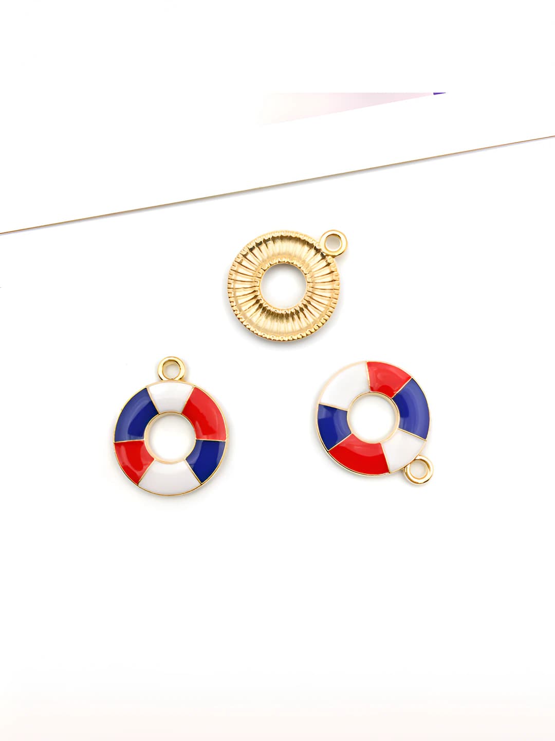 1 dona milliy bayroq suzish halqasi, 15x18mm-16277