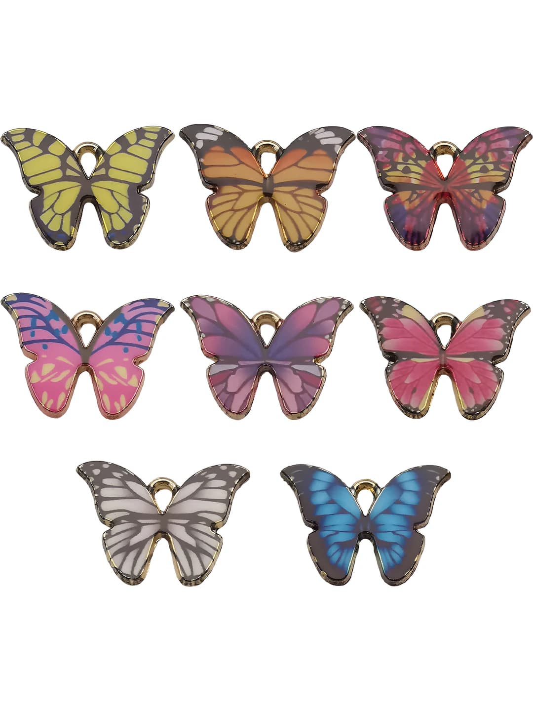 8 pc mixed butterfly set-8 variants-11.7g