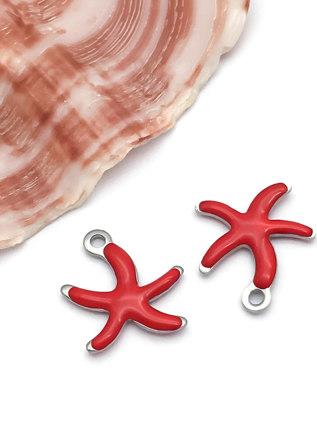 1 pc small steel red star 10x10mm-0.2g