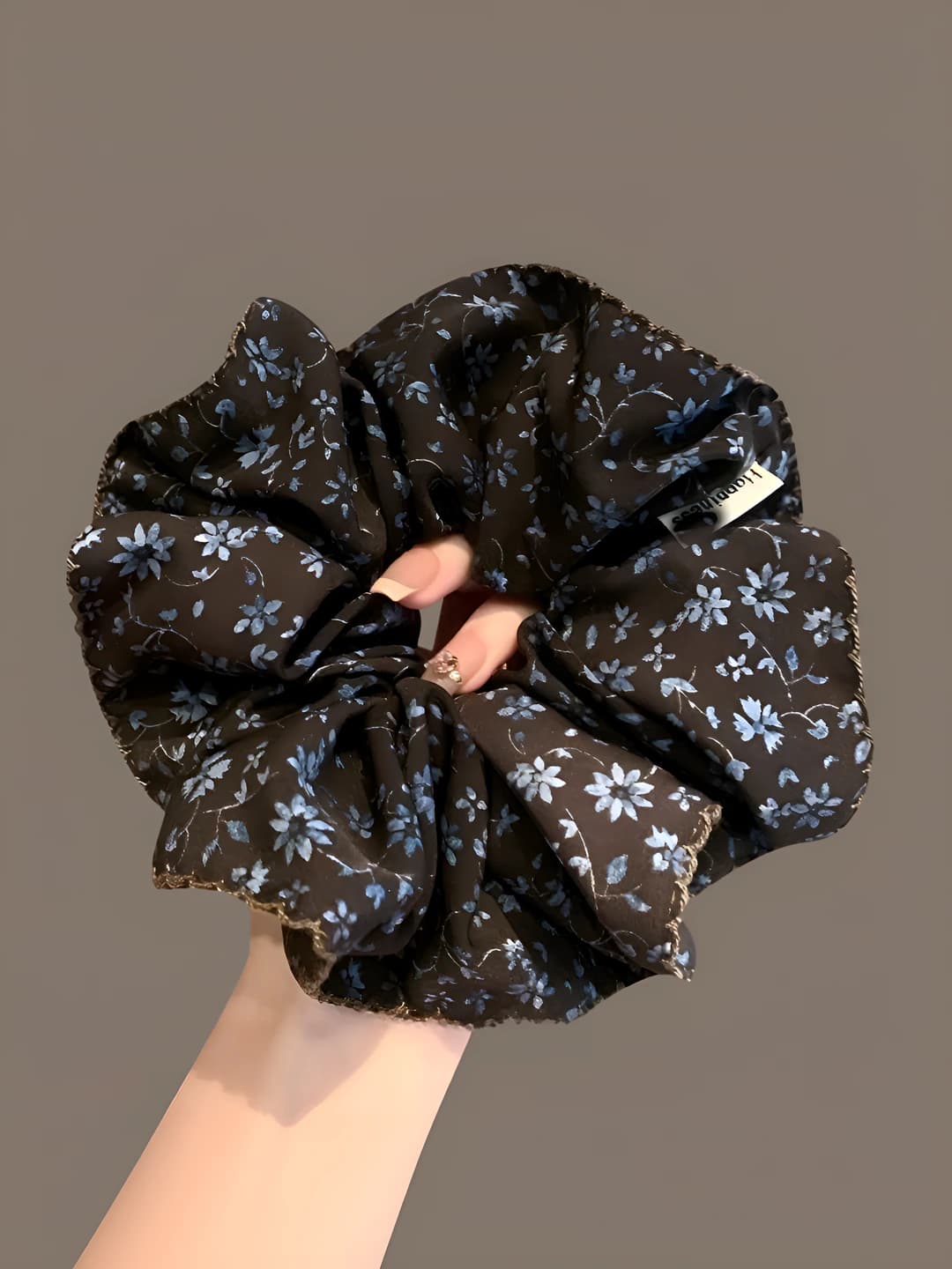 1# Coffee-blue, floral, ~17 cm