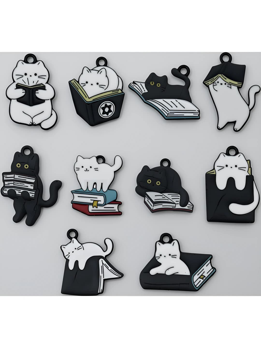 10 pc mixed, black-white, bear, 19.2g