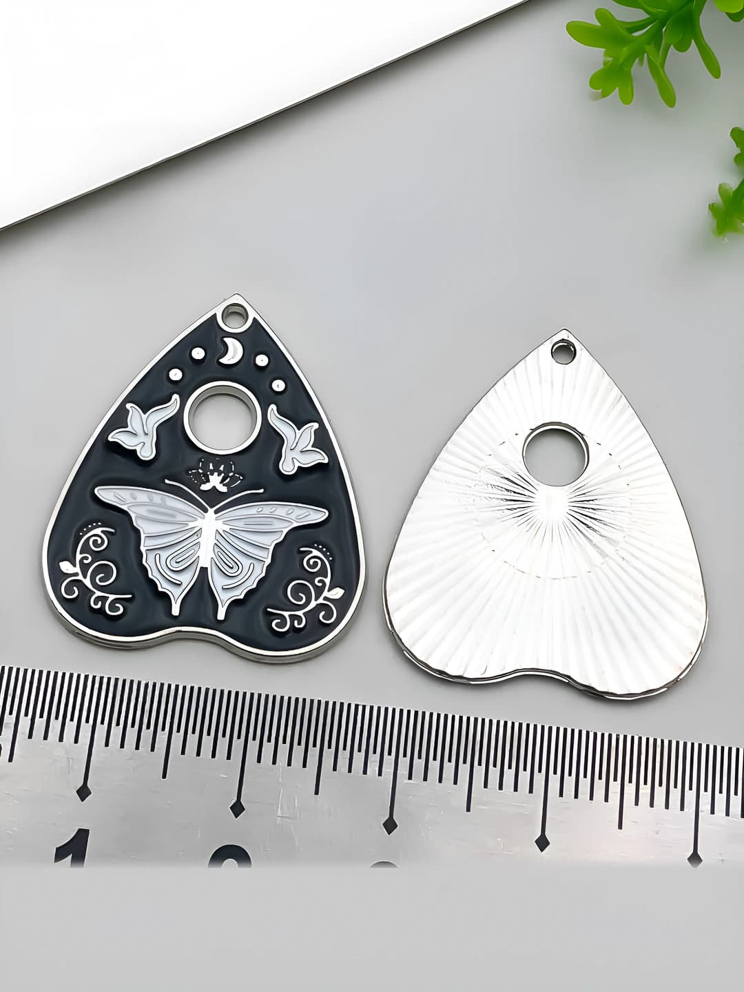 1 pc butterfly crystal ball base, 26x22mm, 2.3g