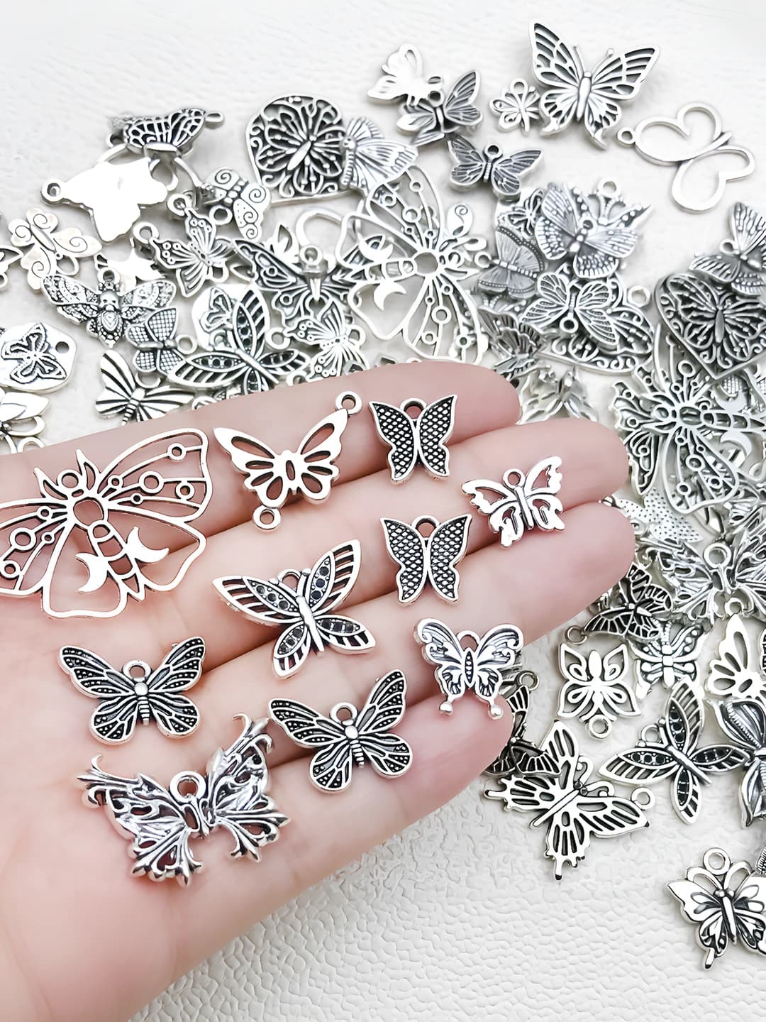 50 pc random antique silver 50.8g-SN1288