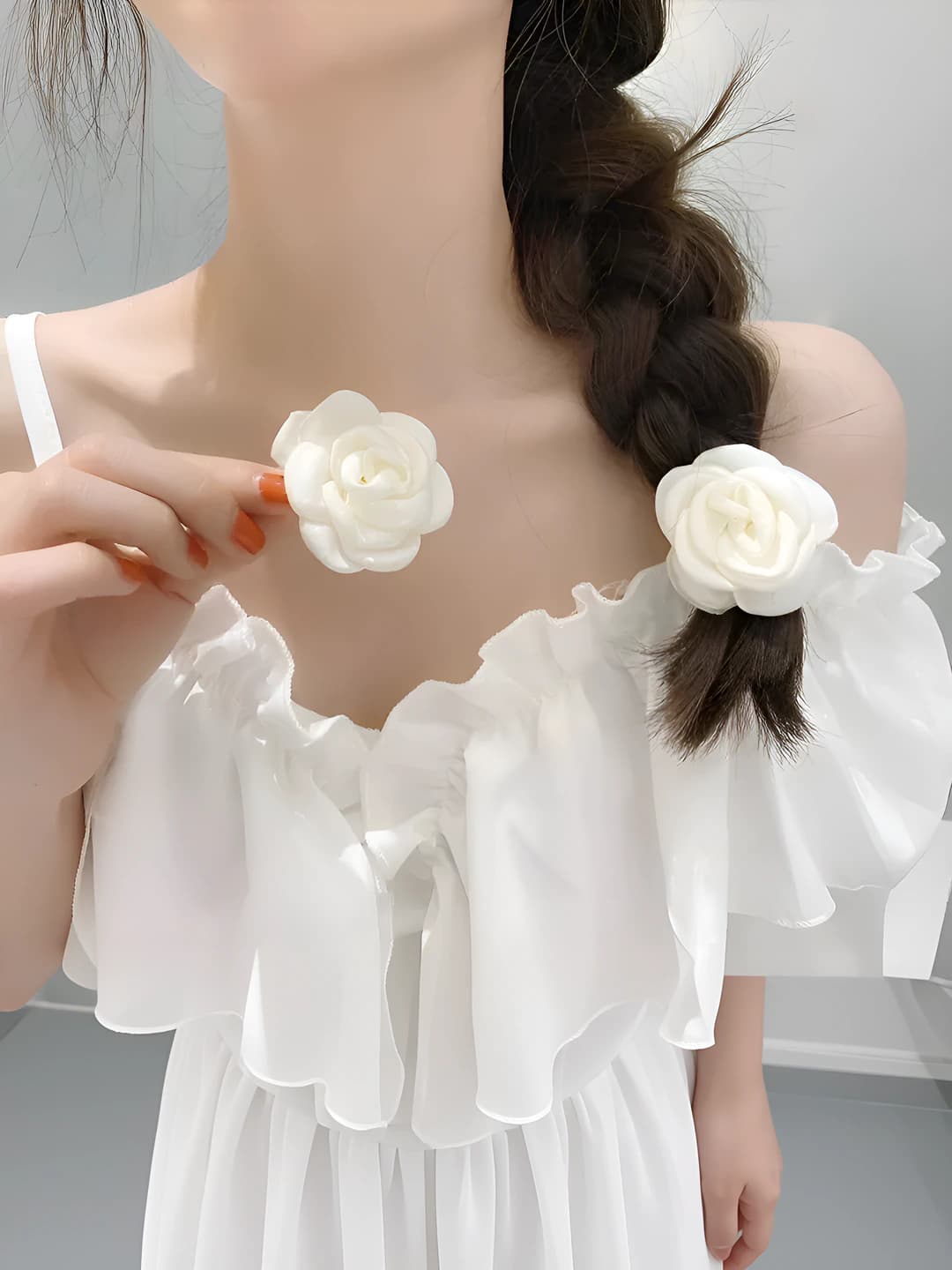 Ayollar uchun gulli soch toʻgʻnagʻich: retro, satin, qoʻlda ishlangan, koreys uslubi