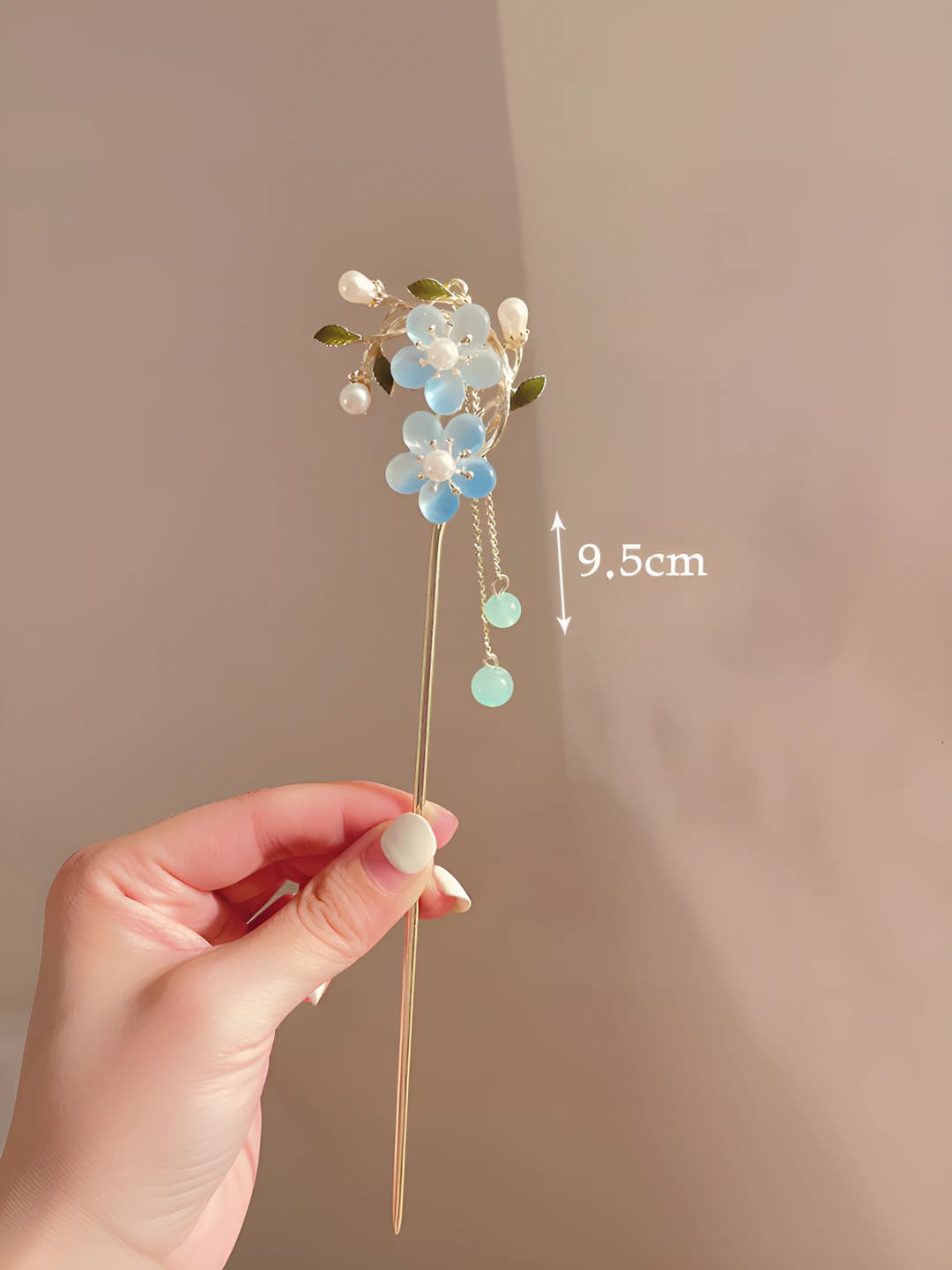 Blue double flowers