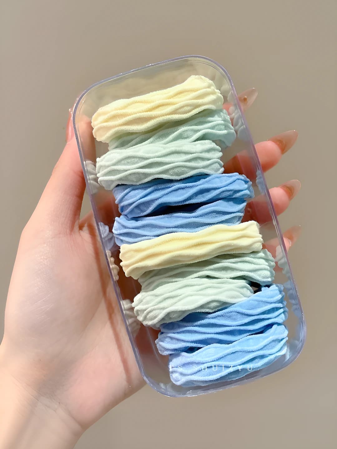 1# Sea salt blue - patterned, 10 pcs