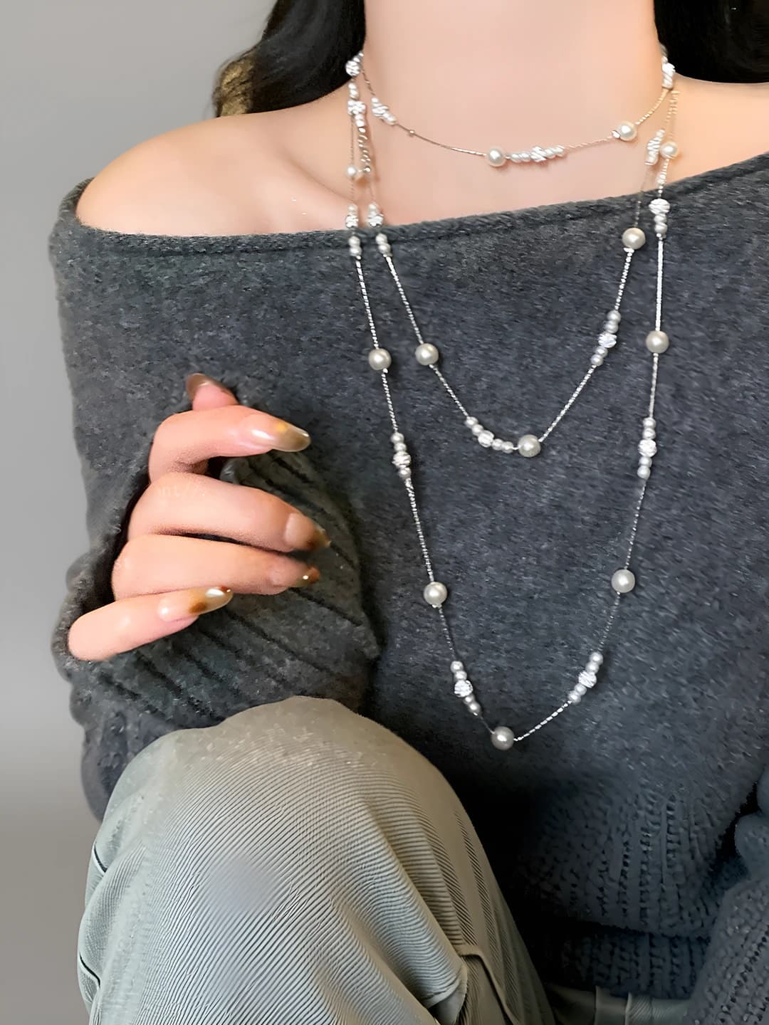 Silver, three-layer stars